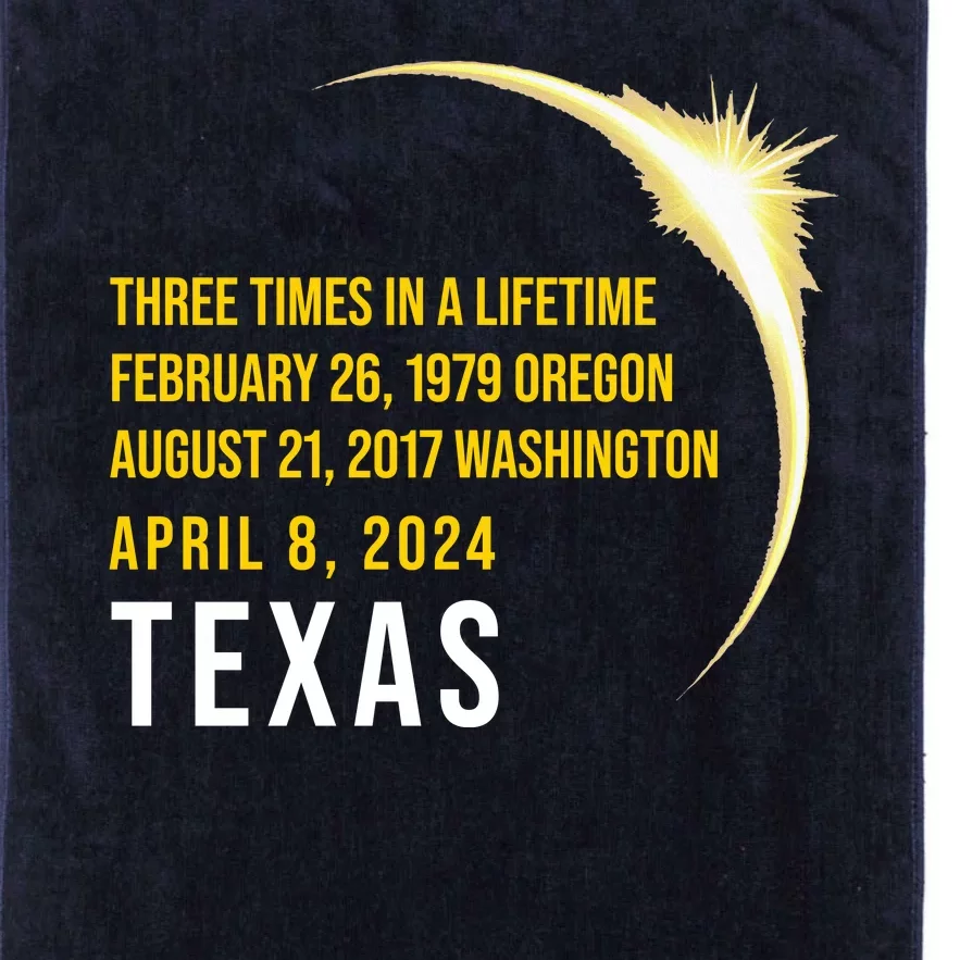 Solar Eclipse Three Times In A Lifetime 2024 Texas Platinum Collection Golf Towel