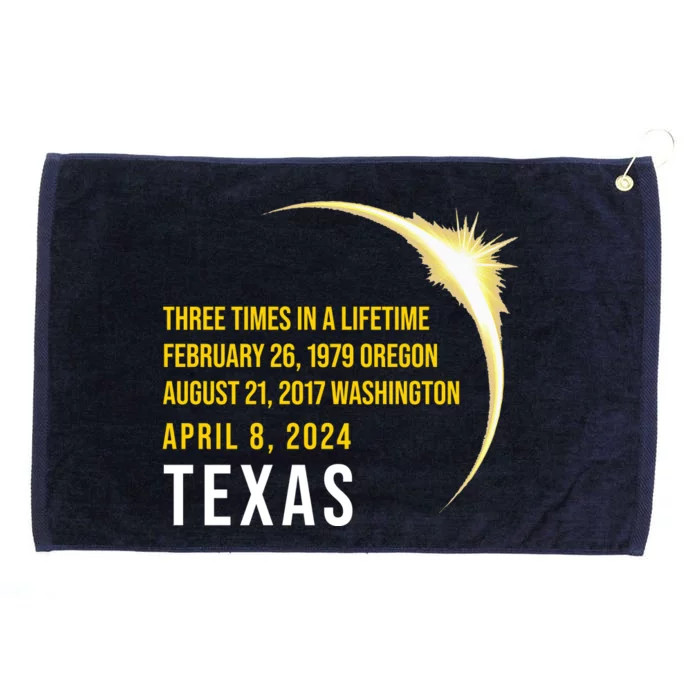 Solar Eclipse Three Times In A Lifetime 2024 Texas Grommeted Golf Towel