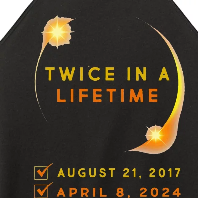 Solar Eclipse Twice In Lifetime 2024 Solar Eclipse Women’s Perfect Tri Rocker Tank