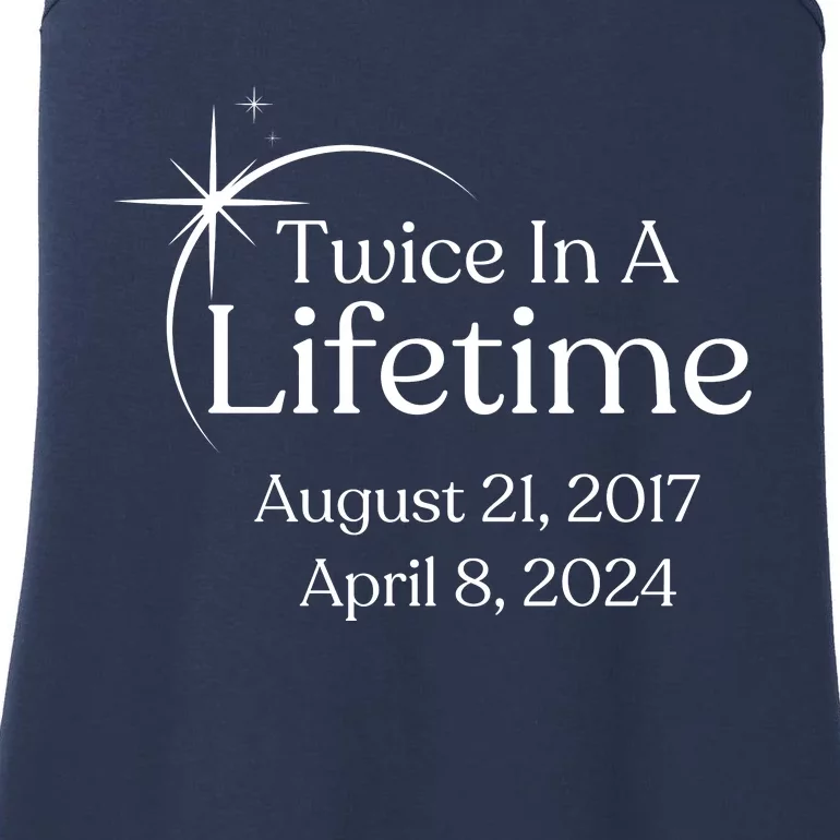 Solar Eclipse Twice In Lifetime 2024 Solar Eclipse Ladies Essential Tank