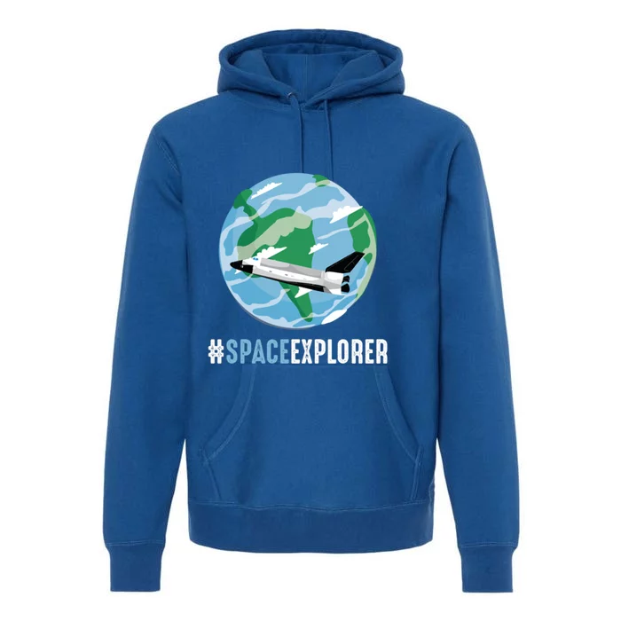 Space Explorer To The Moon Astronaut Gift Premium Hoodie