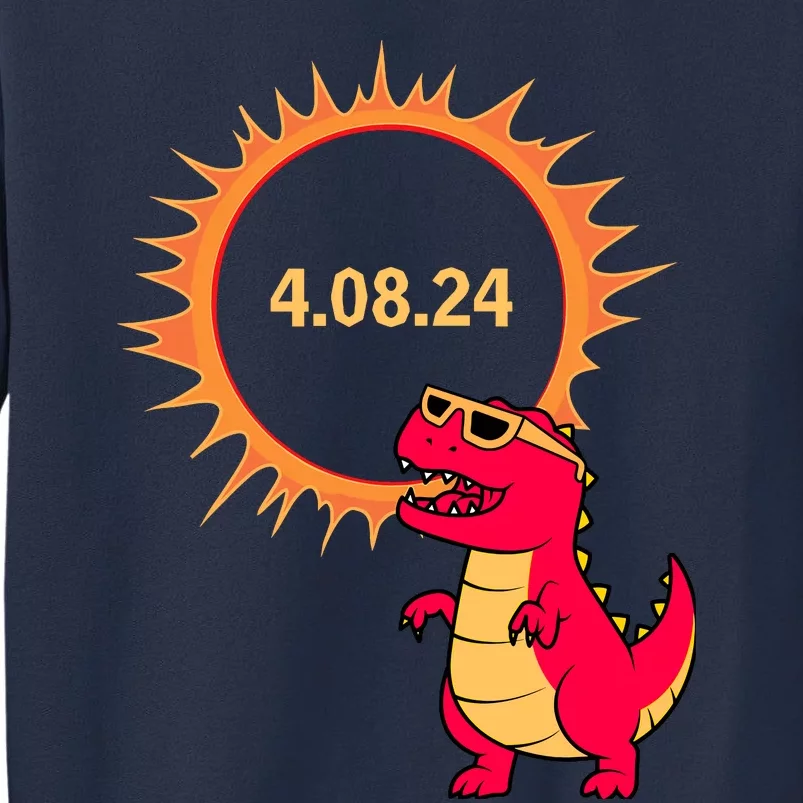 Solar Eclipse T Rex Dinosaur Solar Eclipse Glasses 2024 Sweatshirt