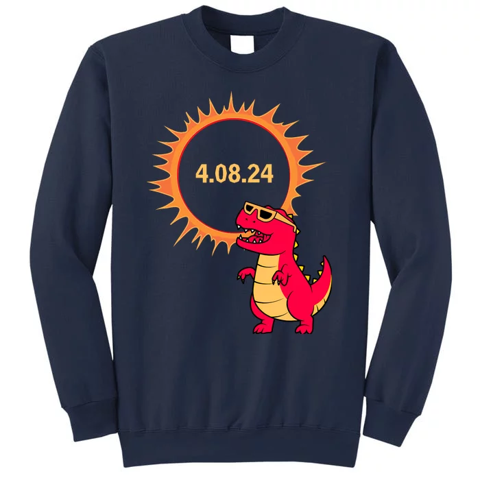 Solar Eclipse T Rex Dinosaur Solar Eclipse Glasses 2024 Sweatshirt