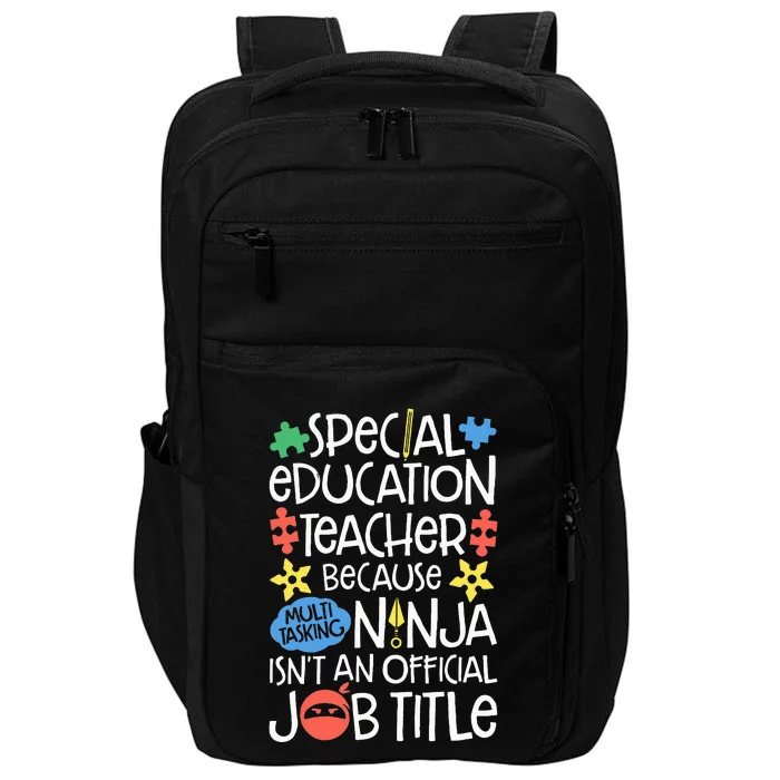 Special Education Teacher Ninja SPED Job Impact Tech Backpack