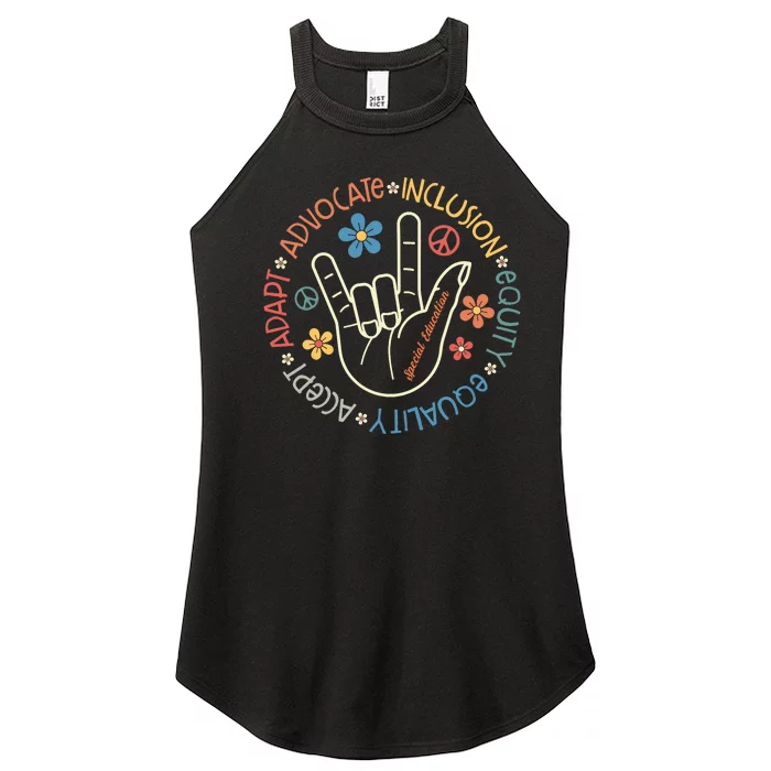 Special Education Teacher Inspirational Sped Teachers Autism Women’s Perfect Tri Rocker Tank