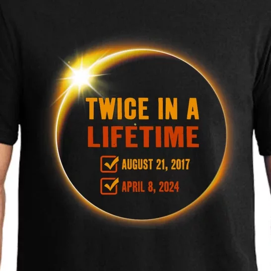 Solar Eclipse Twice In Lifetime 2024 Solar Eclipse Pajama Set