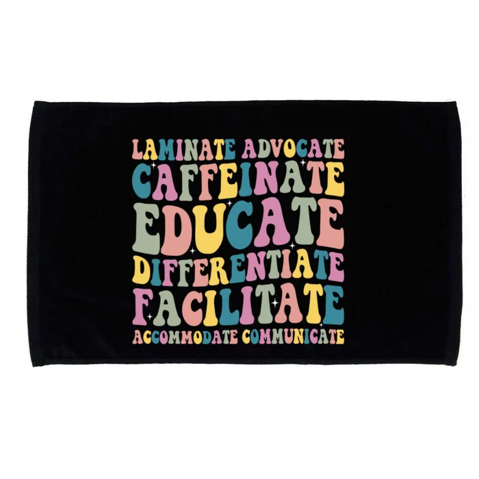 Special Education Teacher Laminate Accommodate Collaborate Microfiber Hand Towel