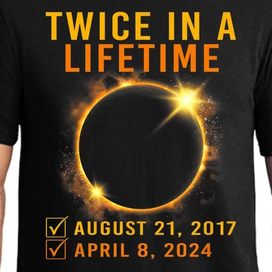 Solar Eclipse Twice In Lifetime 2024 Solar Eclipse Pajama Set