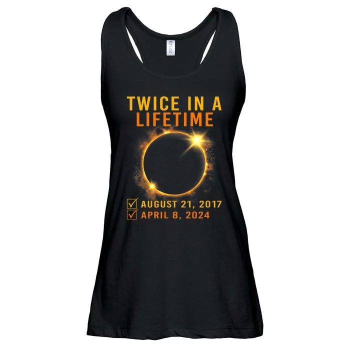 Solar Eclipse Twice In Lifetime 2024 Solar Eclipse Ladies Essential Flowy Tank