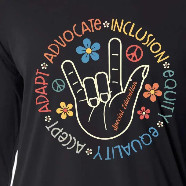 Special Education Teacher Inspirational SPED Teachers Autism Cooling Performance Long Sleeve Crew