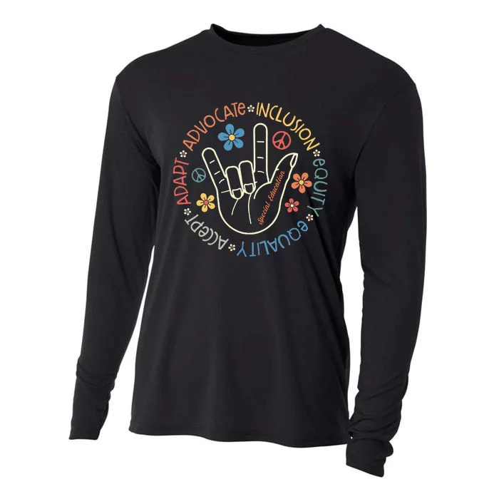 Special Education Teacher Inspirational SPED Teachers Autism Cooling Performance Long Sleeve Crew