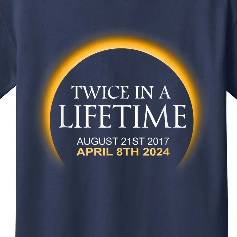 Solar Eclipse Twice In Lifetime 2024 Kids T-Shirt