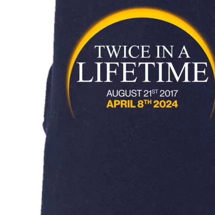 Solar Eclipse Twice In Lifetime 2024 Doggie 3-End Fleece Hoodie