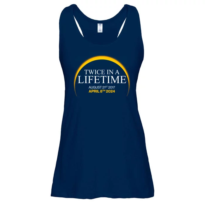 Solar Eclipse Twice In Lifetime 2024 Ladies Essential Flowy Tank