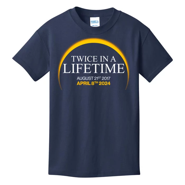 Solar Eclipse Twice In Lifetime 2024 Kids T-Shirt