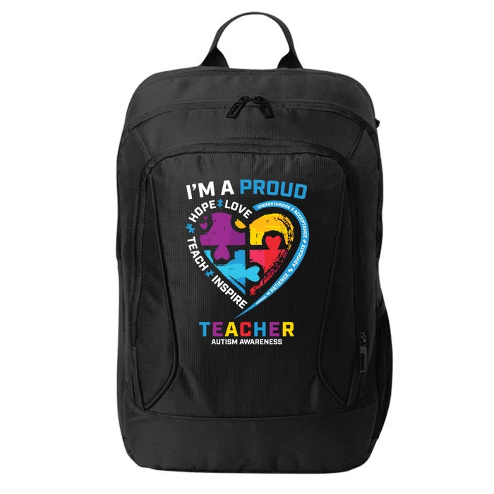 Special Ed Teacher Autism Awareness Funny Gift Autism Teachers Great Gift City Backpack