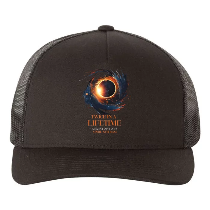 Solar Eclipse Twice In Lifetime 2024 Solar Eclipse Yupoong Adult 5-Panel Trucker Hat