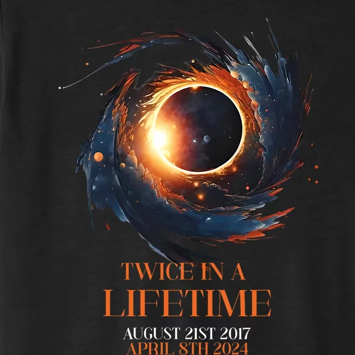 Solar Eclipse Twice In Lifetime 2024 Solar Eclipse ChromaSoft Performance T-Shirt