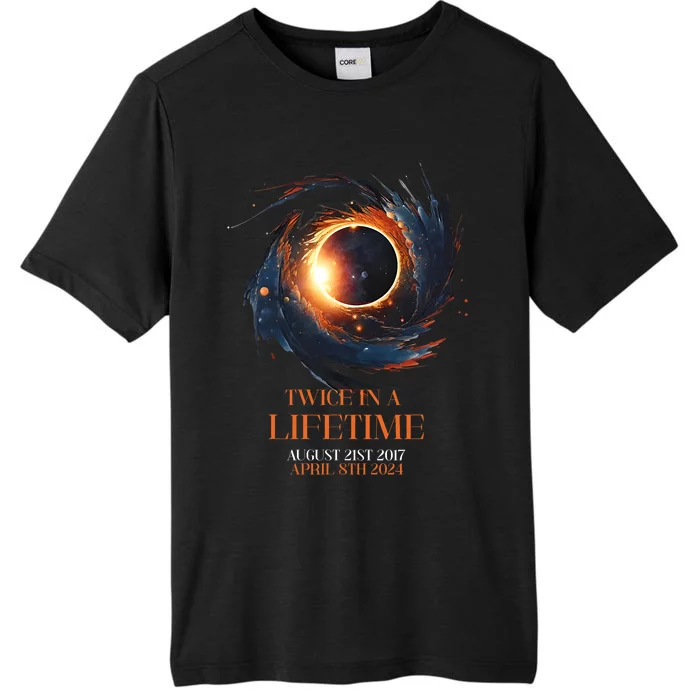 Solar Eclipse Twice In Lifetime 2024 Solar Eclipse ChromaSoft Performance T-Shirt