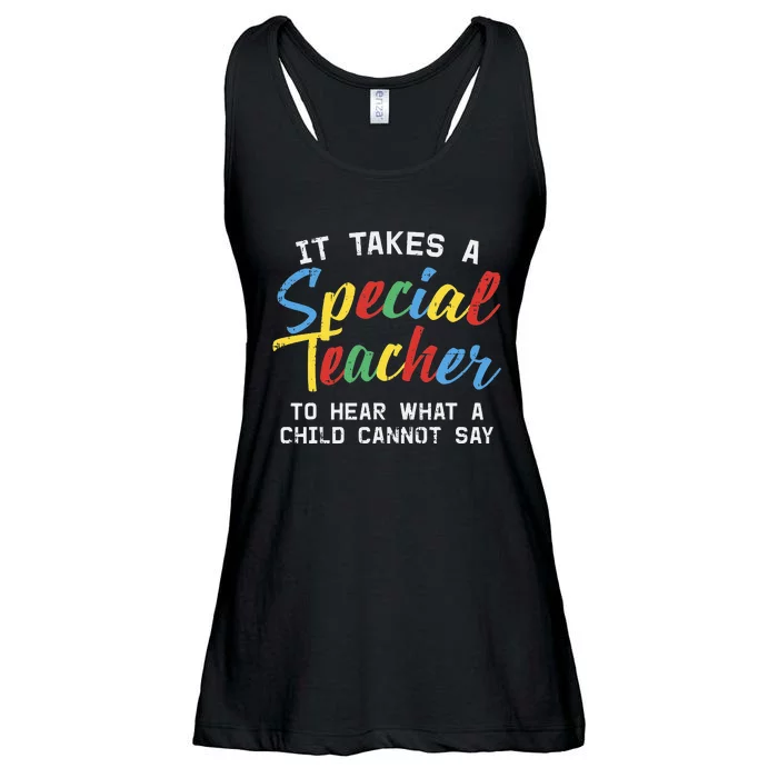 Special Education Teacher Cute Autism Awareness Ladies Essential Flowy Tank