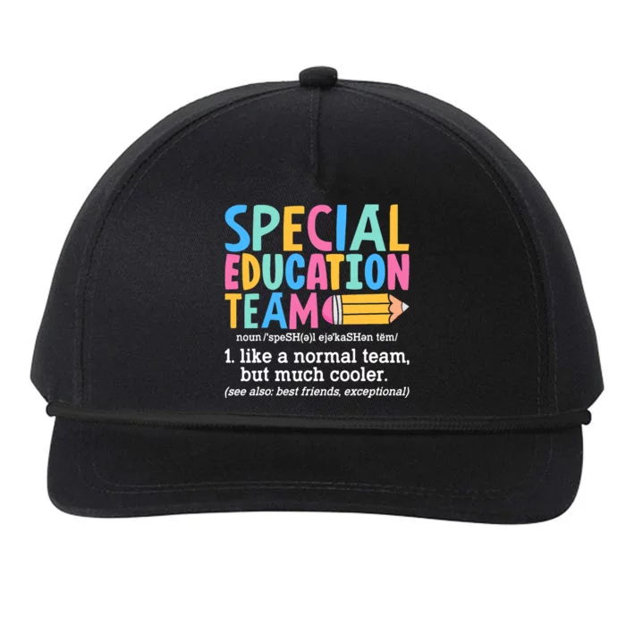 Special Education Team Definition Retro Ed Team Crew Teacher Snapback Five-Panel Rope Hat