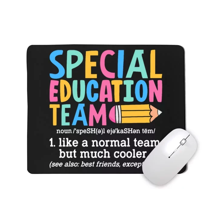 Special Education Team Definition Retro Ed Team Crew Teacher Mousepad