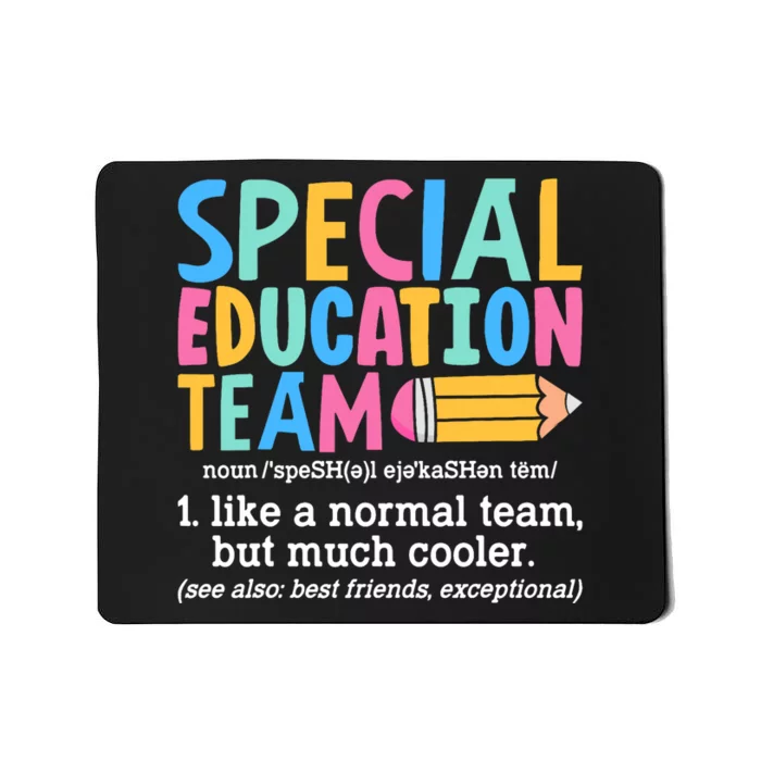 Special Education Team Definition Retro Ed Team Crew Teacher Mousepad