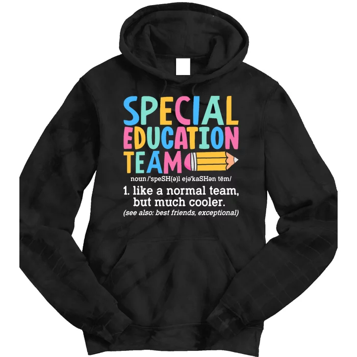 Special Education Team Definition Retro Ed Team Crew Teacher Tie Dye Hoodie