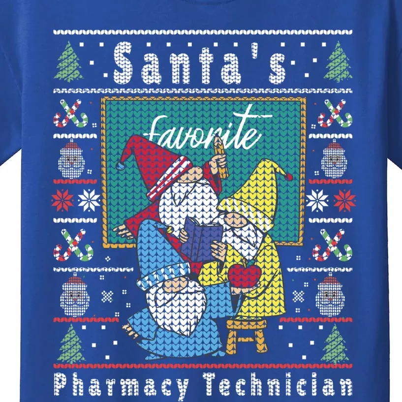 Santas Elfs Ugly Christmas Pharmacytechnician Gift Kids T-Shirt