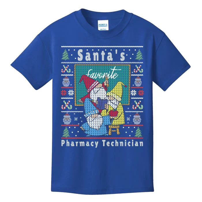 Santas Elfs Ugly Christmas Pharmacytechnician Gift Kids T-Shirt