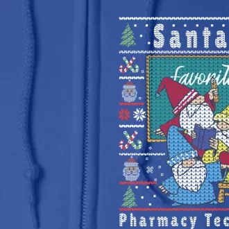 Santas Elfs Ugly Christmas Pharmacytechnician Gift Full Zip Hoodie