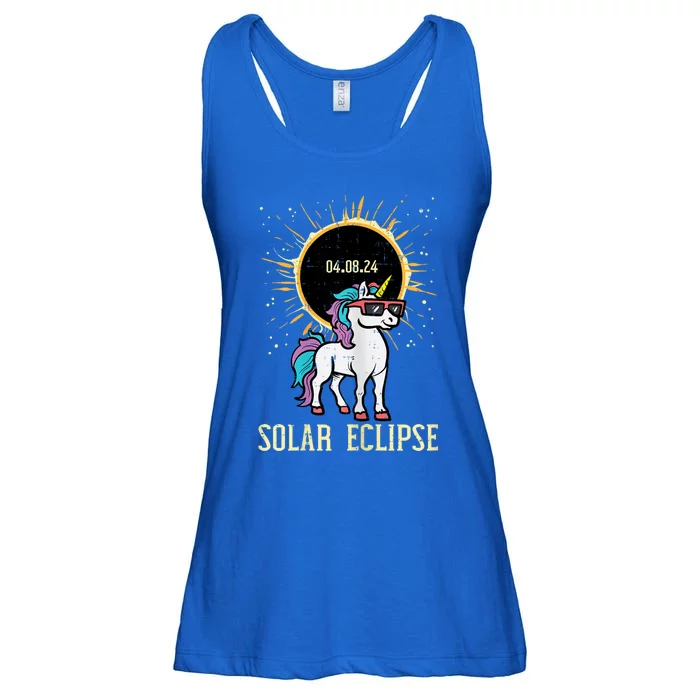 Solar Eclipse Unicorn 04.08.24 Teen Ladies Essential Flowy Tank