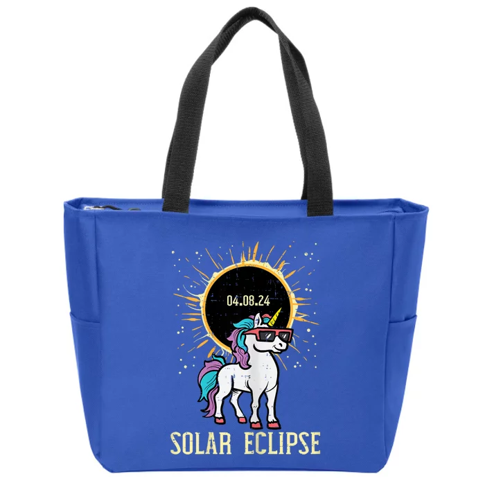 Solar Eclipse Unicorn 04.08.24 Teen Zip Tote Bag