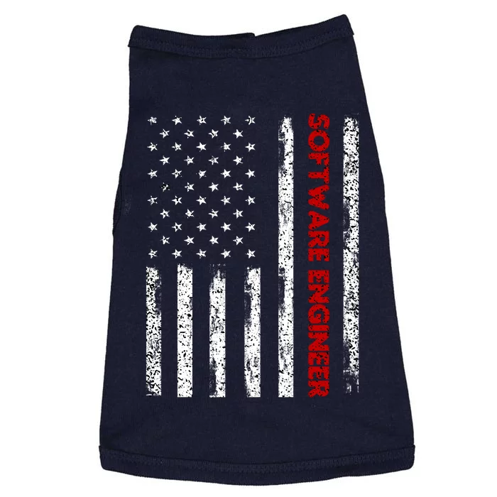 Software Engineer USA Flag Doggie Tank