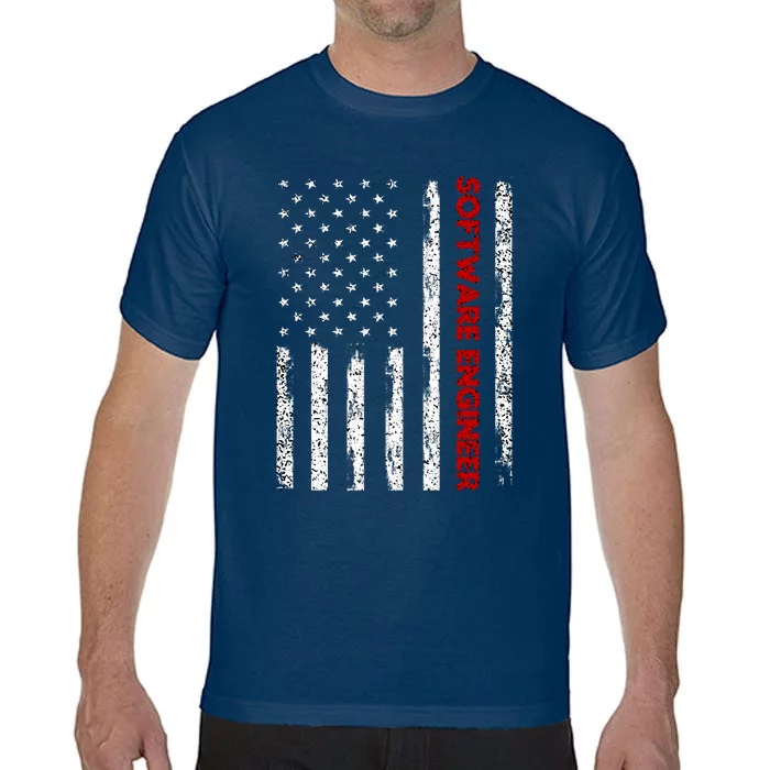 Software Engineer USA Flag Comfort Colors T-Shirt