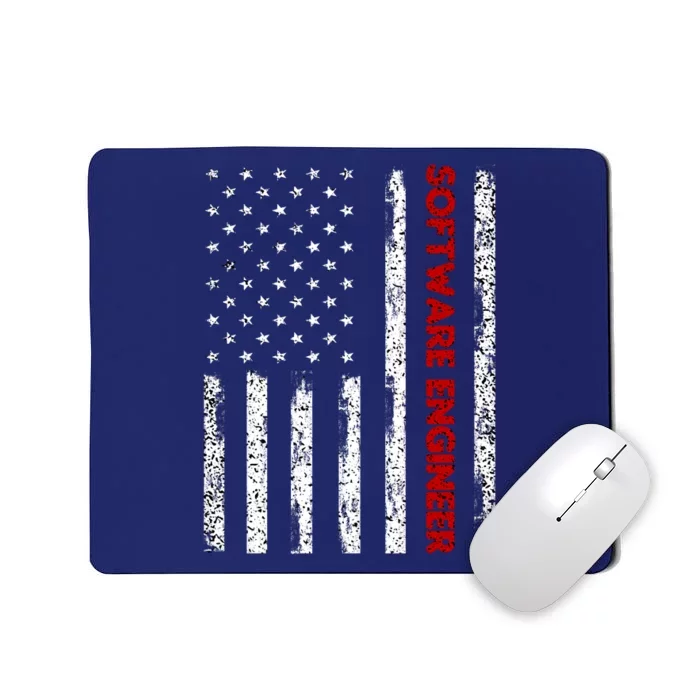 Software Engineer USA Flag Mousepad