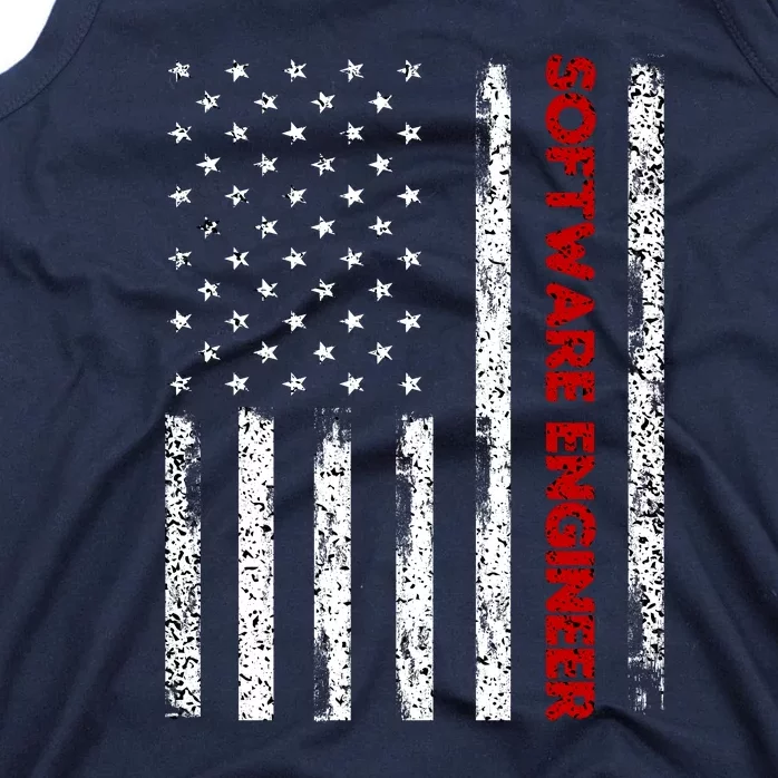 Software Engineer USA Flag Tank Top