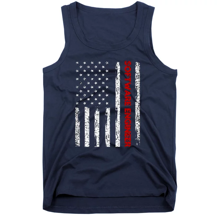 Software Engineer USA Flag Tank Top