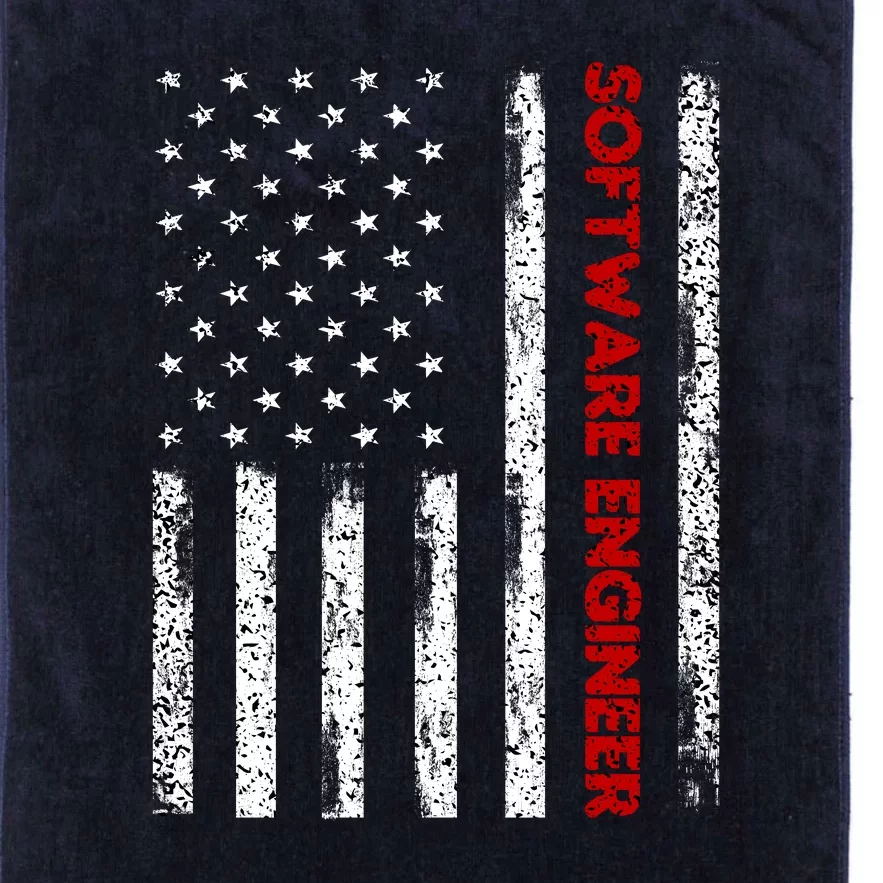 Software Engineer USA Flag Platinum Collection Golf Towel