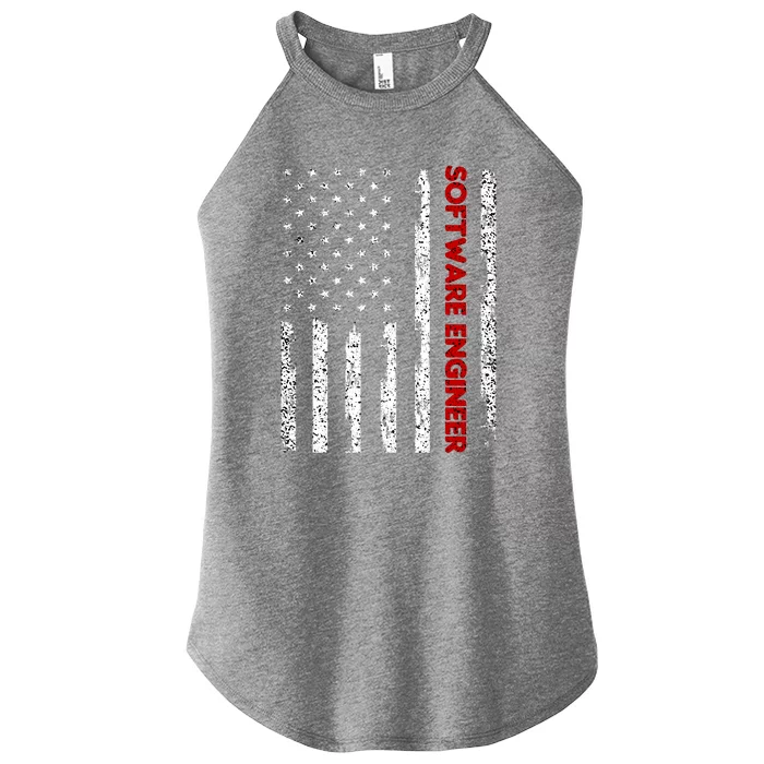 Software Engineer USA Flag Women’s Perfect Tri Rocker Tank