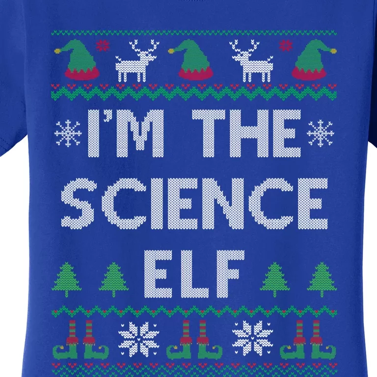 Science Elf Ugly Christmas Scientist Teacher Gift Women's T-Shirt