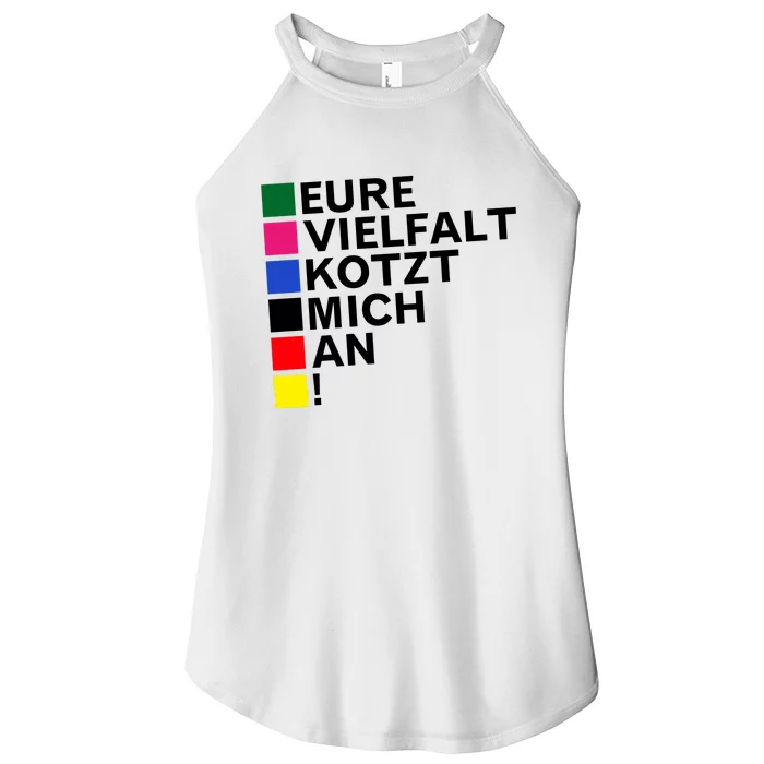 Schwarz Eure Vielfalt Kotzt Mich An Women’s Perfect Tri Rocker Tank