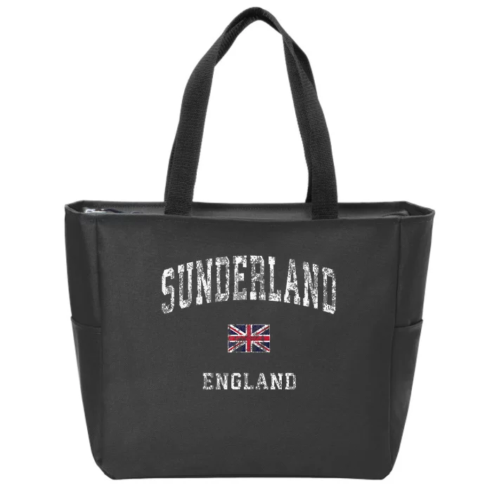 Sunderland England Vintage Athletic Sports Zip Tote Bag