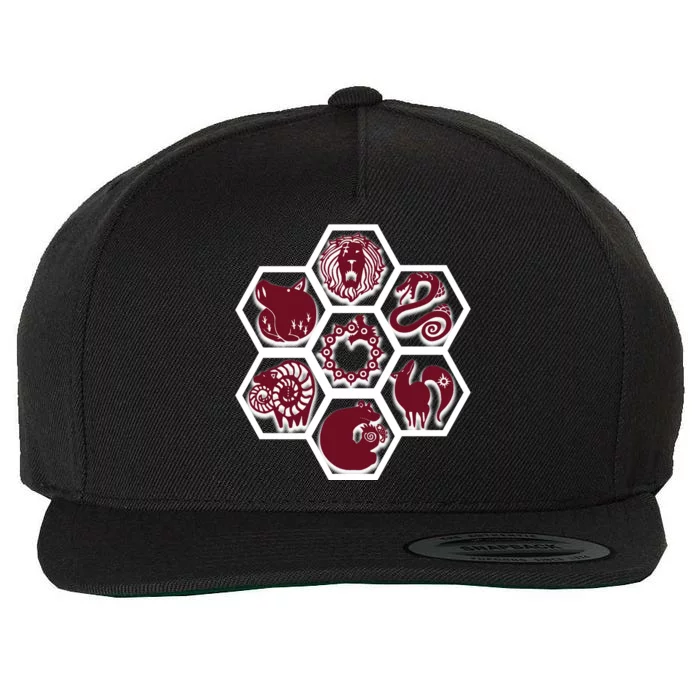 Seven Deadly Sins Emblems Wool Snapback Cap