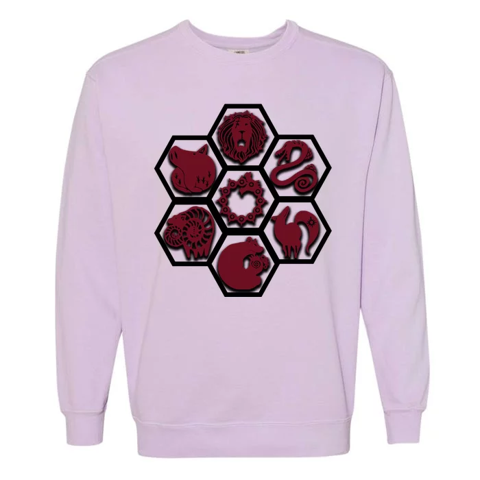 Seven Deadly Sins Emblems Garment-Dyed Sweatshirt