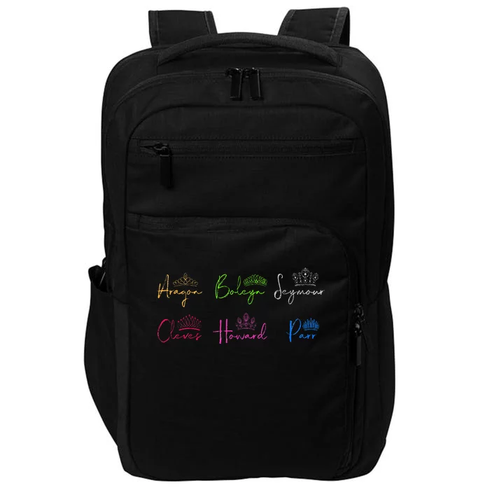 Six Ex Wives Of Henry Viii Signatures & Crowns Impact Tech Backpack