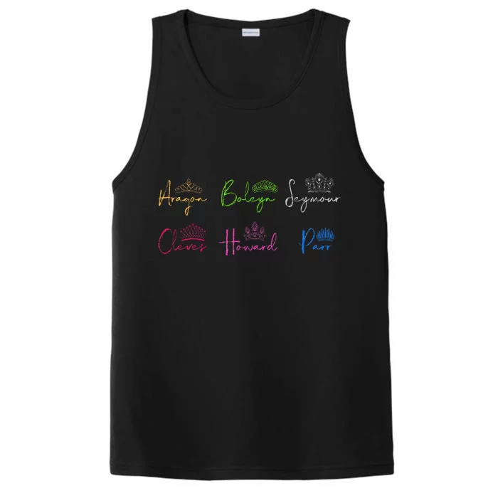 Six Ex Wives Of Henry Viii Signatures & Crowns Performance Tank