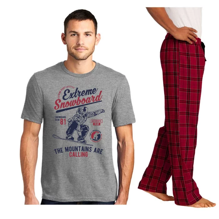 Snowboard Extreme Winter Sport Snowboarder Gift Pajama Set