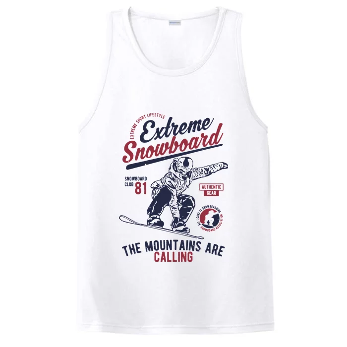 Snowboard Extreme Winter Sport Snowboarder Gift Performance Tank