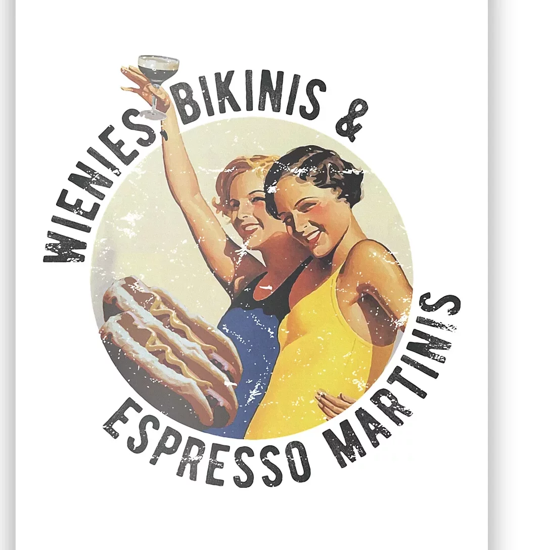 Summer Essentials Wienies Bikinis Espresso Martinis Poster